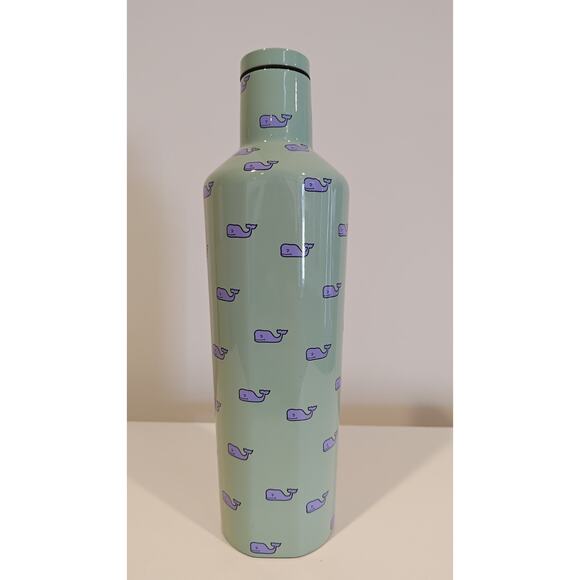 Vineyard Vines x Corkcicle 24oz Canteen Bottle Mint Green Purple Whale Stainless - Picture 3 of 5